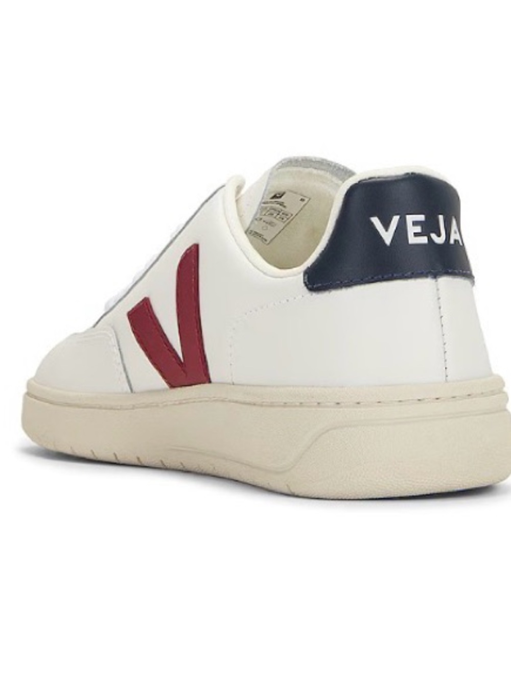 VEJA V-12 LEATHER SNEAKER EXTRA WHITE MARSALA NAUTICO V LOGO LACE UP SZ 7 EU 38 - Picture 4 of 16